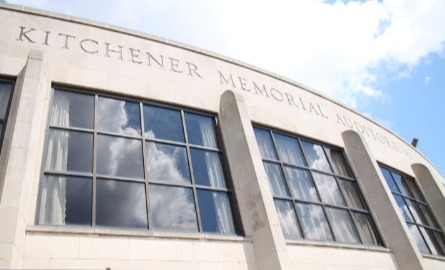 Photo of the Kitchener Memorial Auditorium (The Aud)