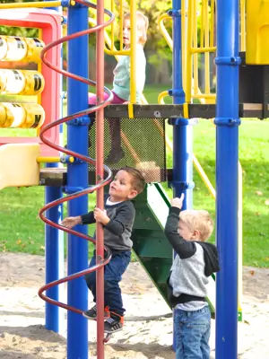 kids playing on playground