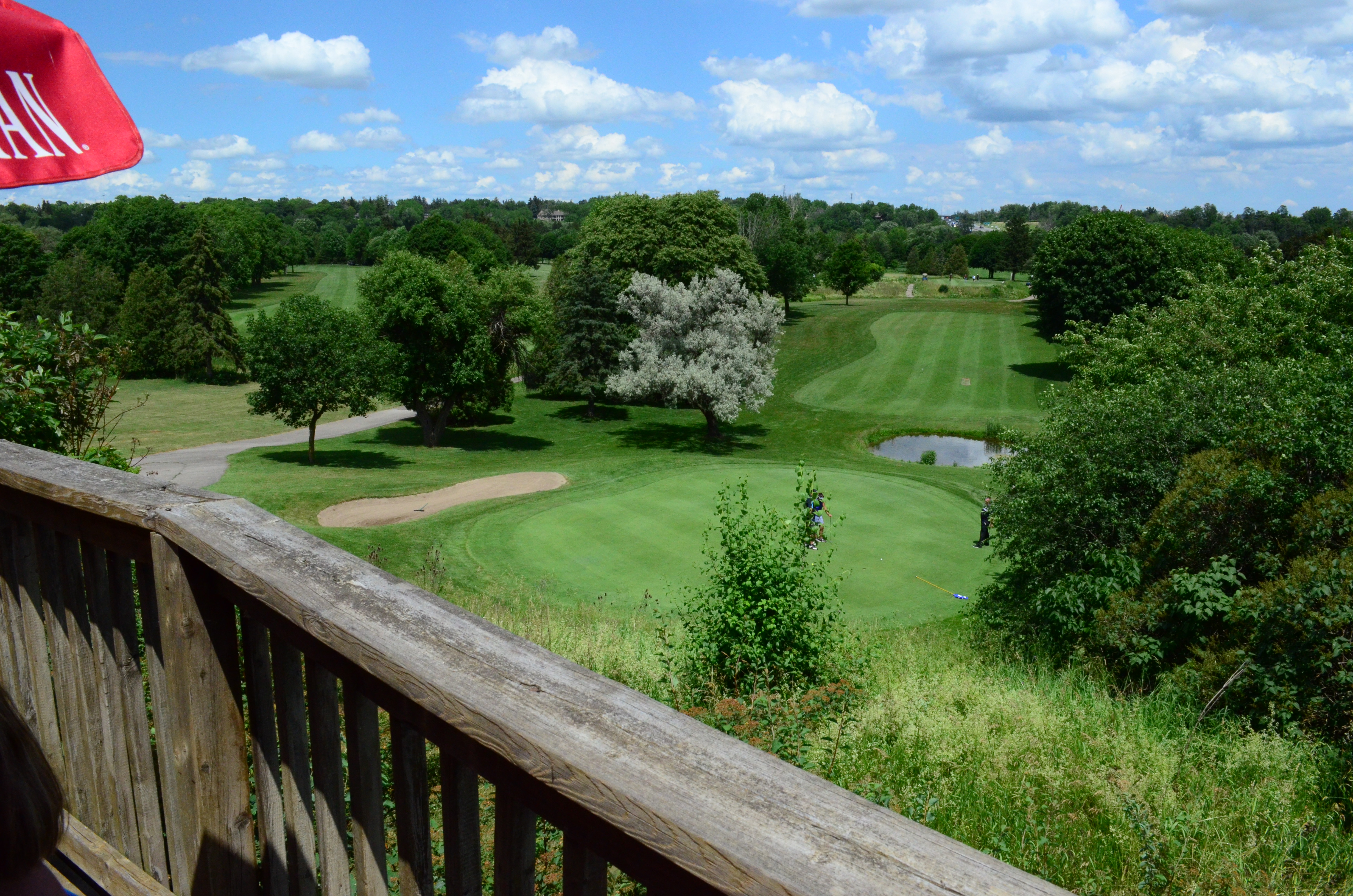Image looking down from the club house onto Doon Valley Golf Course