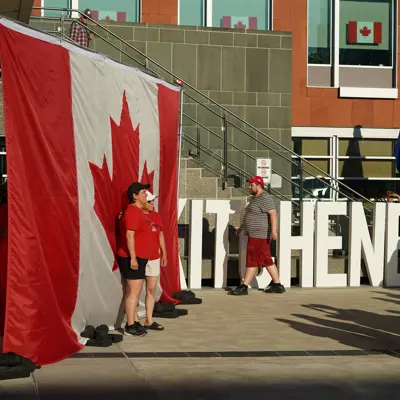 People posing for a photo