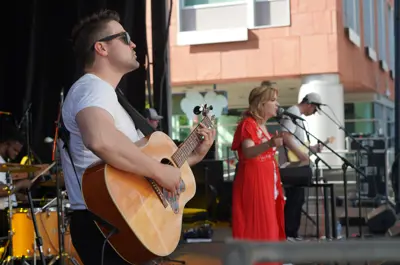 Individual performing during Canada Day festivities 