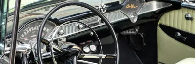 Dashboard of classic car