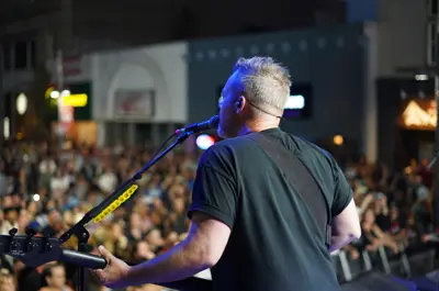 Person performing at Wayback music festival