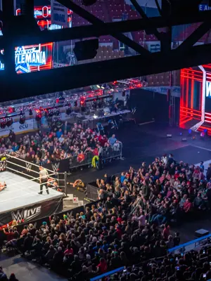 view of wrestling match