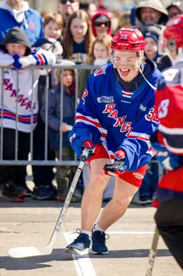 Kitchener Rangers player during gameplay 
