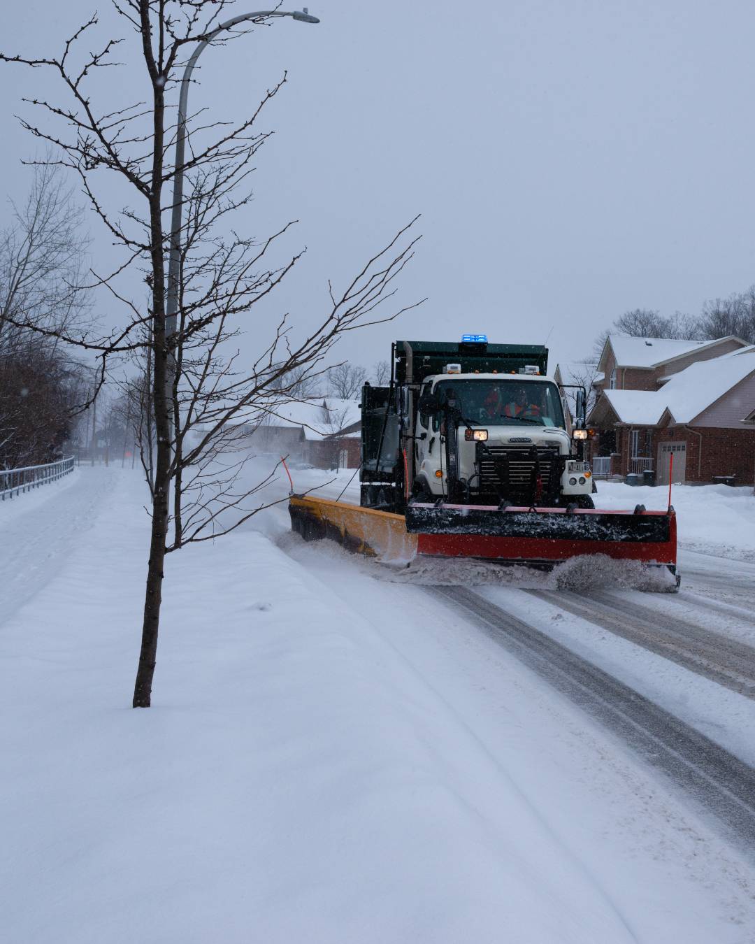 Snowplow clearing snow 