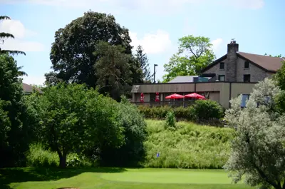 Photo looking up at the Doon Valley clubhouse