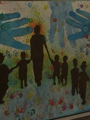 artwork of people holding hands