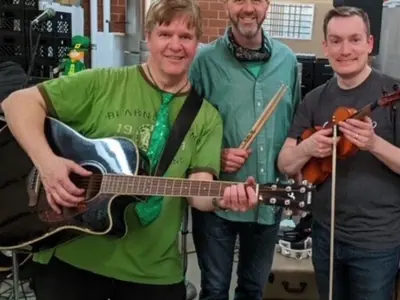 Kevin Coates and the Interesting People posing for a photo