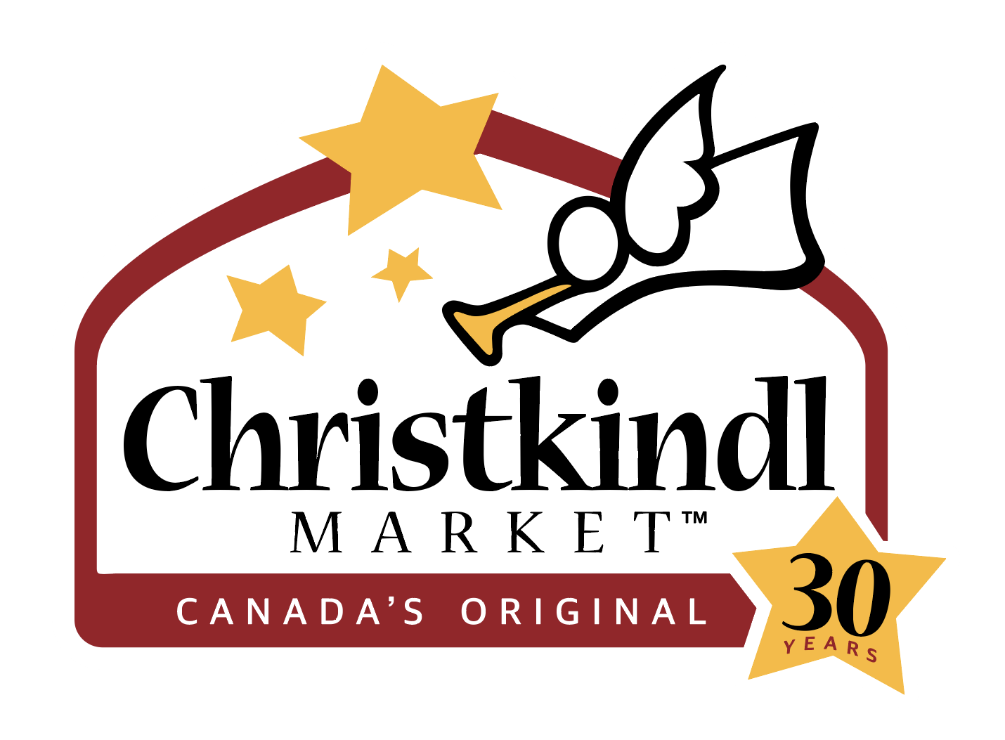 Text that says Canada's original Christkindl Market 30th anniversary