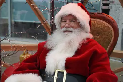 Santa sitting in chair