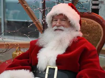 Santa sitting in chair